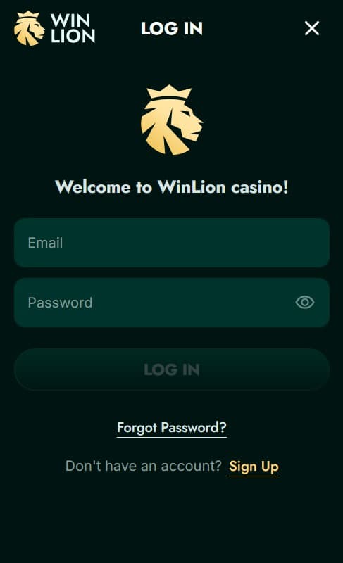 WinLion login your personal account